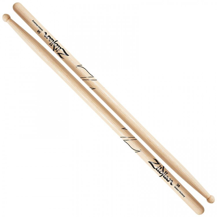ZILDJIAN Z3A 3A барабанные палочки с деревянным наконечником, материал: орех