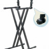 SOUNDKING DF036 стойка на 2 уровня, двойная рама, метал. узел, высота 47-131 см, сталь