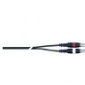 QUIK LOK STR611K-3 BK компонентный кабель, 3 метра, разъёмы 2 Mono Jack Male - Stereo Mini Jack QUIK LOK STR611K-3 BK компонентный кабель, 3 метра, разъёмы 2 Mono Jack Male - Stereo Mini Jack