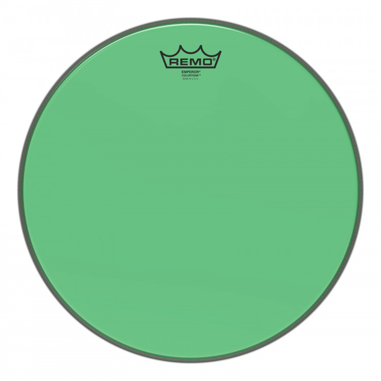 REMO BE-0314-CT-GN Emperor® Colortone™Green Drumhead, 14' цветной двухслойный прозрачный пластик, зеленый