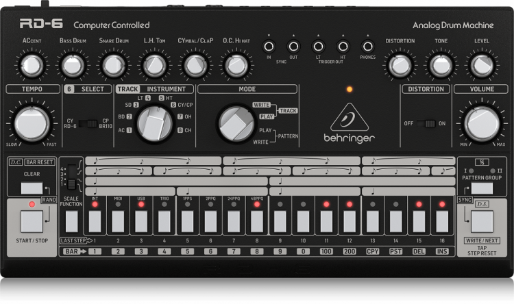 Драм-машина Behringer RD-6-BK аналоговая