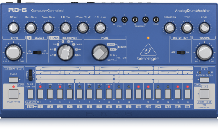 Драм-машина Behringer RD-6-BU аналоговая