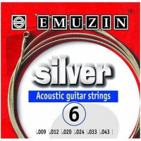 Комплект струн для акустической гитары EMUZIN 6А202 SILVER