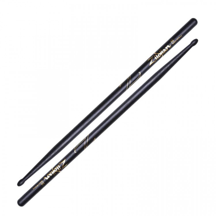ZILDJIAN Z5AB 5A BLACK барабанные палочки с деревянным наконечником, цвет черный, материал: орех