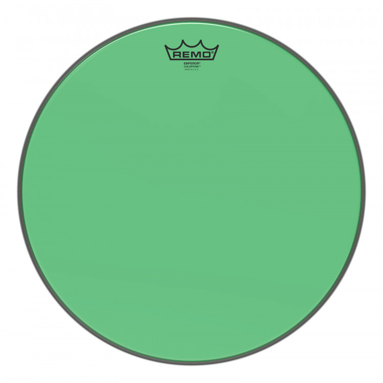REMO BE-0316-CT-GN Emperor® Colortone™ Green Drumhead, 16' цветной двухслойный прозрачный пластик, зеленый