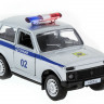 Машина "АВТОПАНОРАМА" инерц. ВАЗ 2121 1/50, в/к 12*7*5,5 см, серебристая