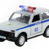 Машина "АВТОПАНОРАМА" инерц. ВАЗ 2121 1/50, в/к 12*7*5,5 см, серебристая