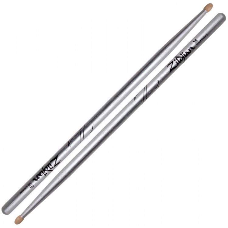 ZILDJIAN Z5ACS 5A CHROMA SILVER (METALLIC PAINT) барабанные палочки, цвет серебристый металлик