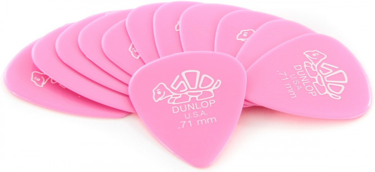 DUNLOP 41P.71 Delrin набор медиаторов 0.71 мм, 12 шт