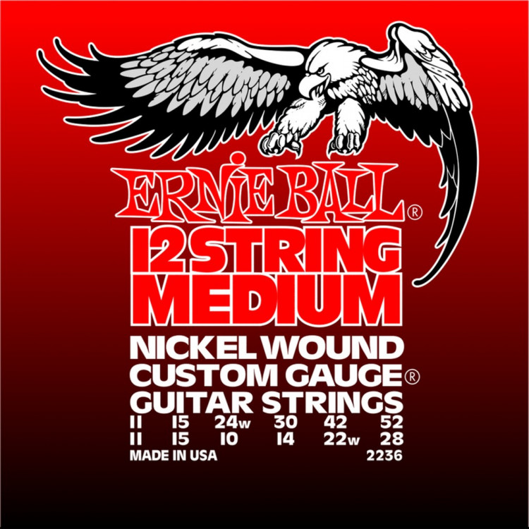Комплект струн для 12-струнной электрогитары Ernie Ball P02236