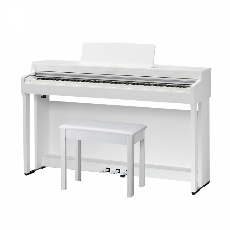 Цифровое пианино 88 клавиш KAWAI CN201 W со стойкой и банкеткой
