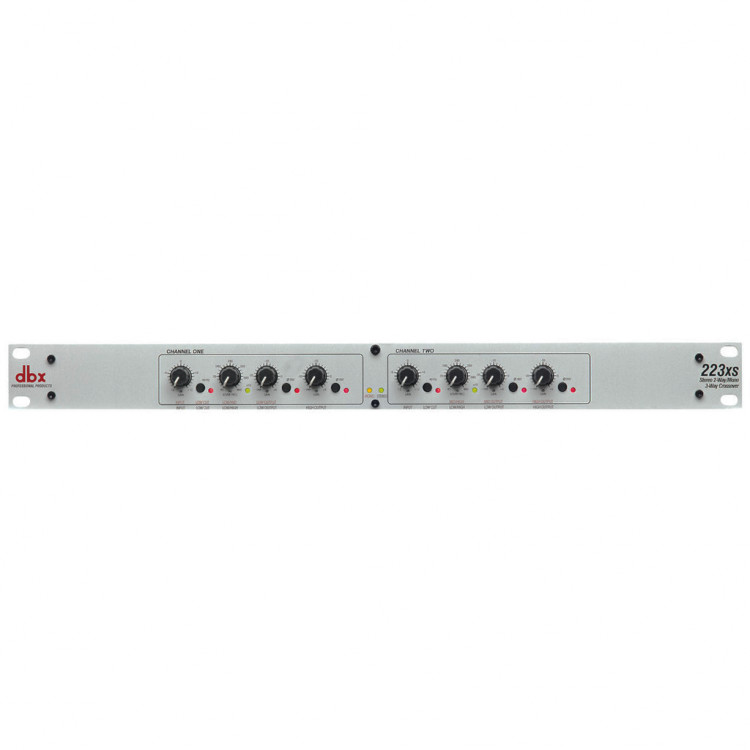 dbx 223XS кроссовер. Стерео - 2 полосы. Моно - 3 полосы. Вх/вых - XLR