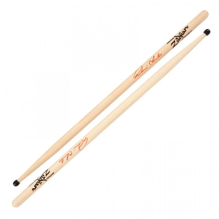 ZILDJIAN ZASDCN DENNIS CHAMBERS NYLON ARTIST SERIES барабанные палочки с нейлоновым наконечником, именные, материал: орех