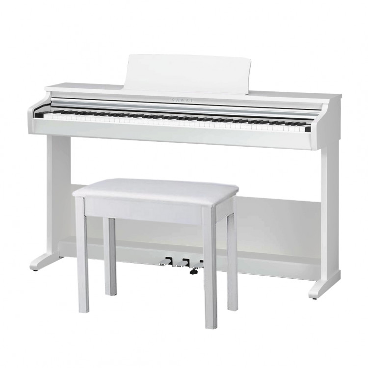 Цифровое пианино 88 клавиш KAWAI KDP75 W со стойкой и банкеткой