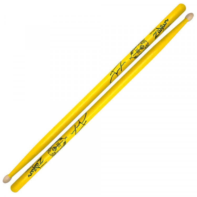 ZILDJIAN ZASJD2 JOSH DUN 2 ARTIST SERIES барабанные палочки с деревянным наконечником, материал: орех, цвет желтый