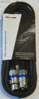 Кабель микрофонный APEXTONE AP-2120-3 3м, диаметр 6мм, разъемы: XLR(M)-XLR(F) черный