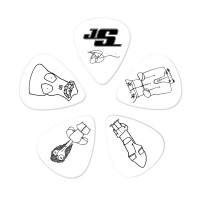 PLANET WAVES 1CWH6-10JS JOE SATRIANI PICKS WHITE HEAVY комплект медиаторов, 10 шт, модель Джо Сатриани, жёсткие, цвет белый