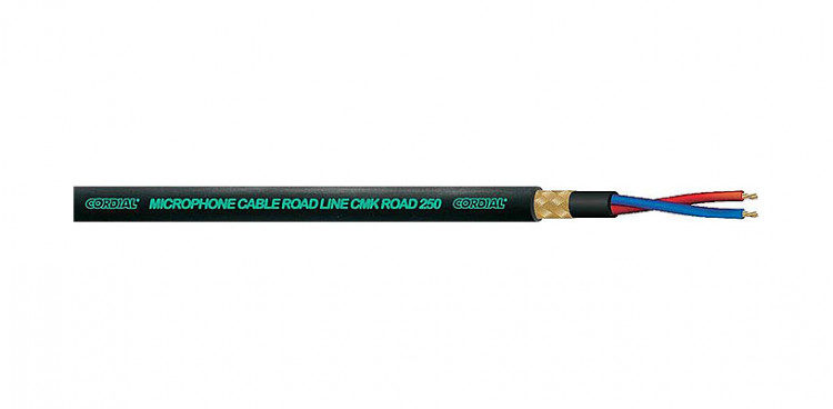 Cordial CMK-ROAD 250 микрофонный кабель 6,8 мм, черный