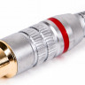 FORCE CFA-055 - разъем rca, позолота, пластмассовый с разноцветными кольцами