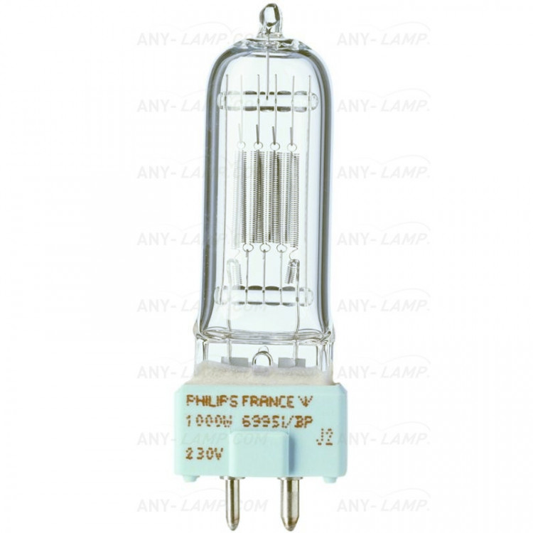 PHILIPS 6995 I/BP лампа галогеновая, 230V-1000W, цоколь GY9.5, ресурс - Blue Pinch