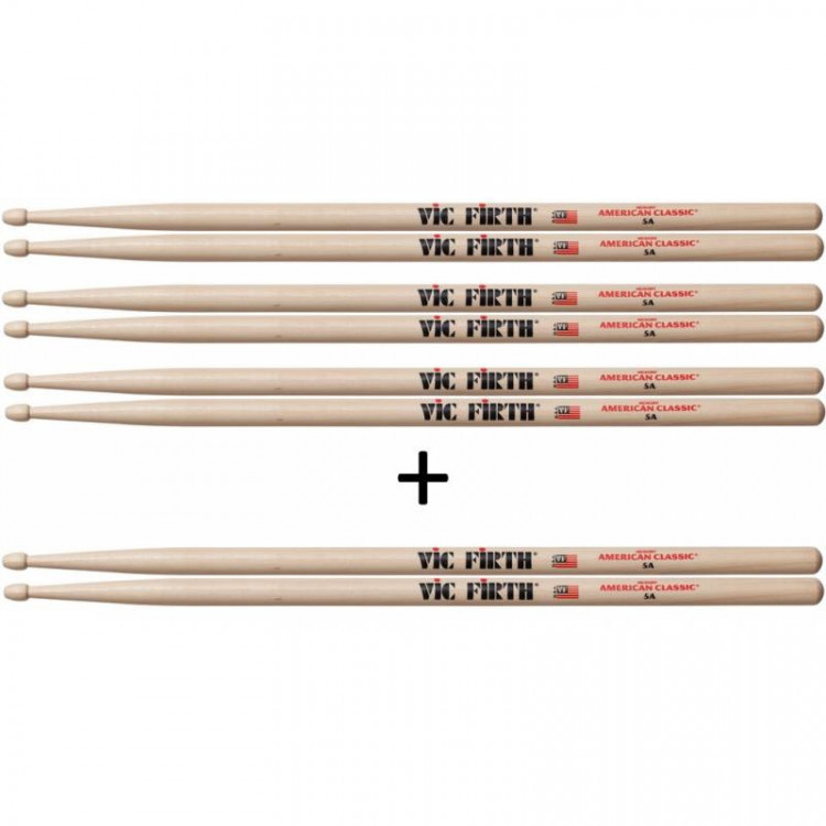 VIC FIRTH 5A 3+1 барабанные палочки орех