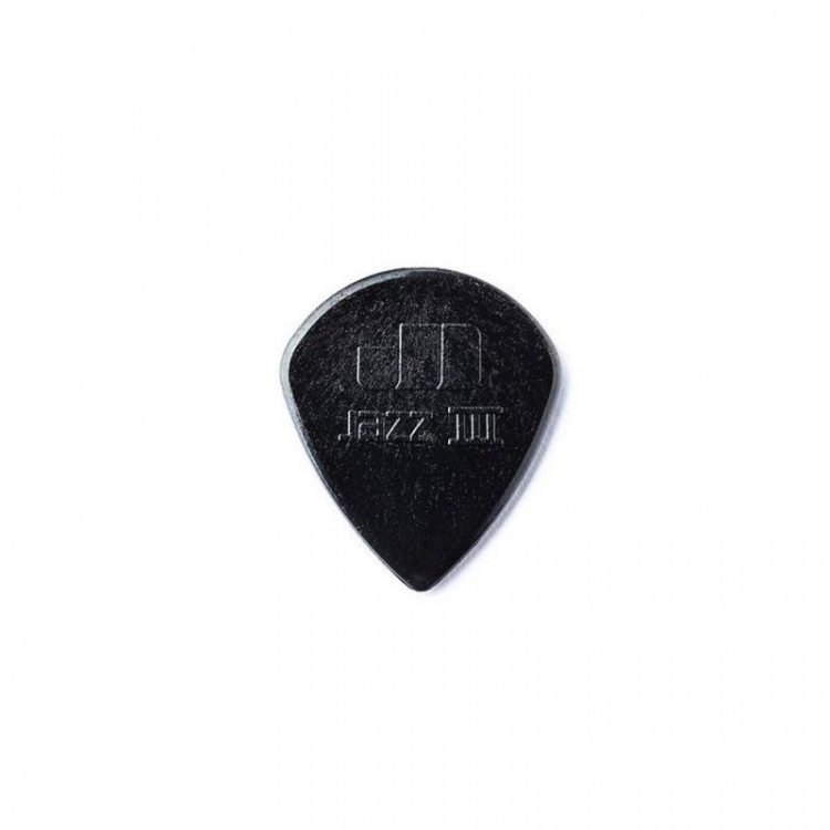 DUNLOP 47P3S Nylon Jazz III Black Stiffo упаковка черных медиаторов, (6шт.)