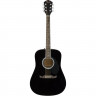 Акустическая гитара FENDER (V) FA-125 DREADNOUGHT, BLACK WN с чехлом, цвет черный