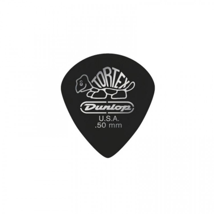 DUNLOP 482P.50 Tortex® Pitch Black Jazz III набор черных медиаторов 0.50мм, упаковка (12шт.)