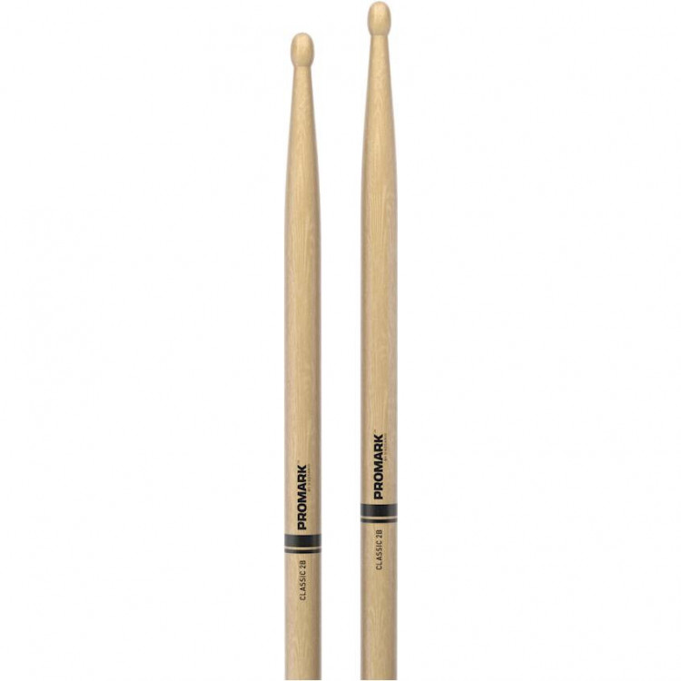 Барабанные палочки PROMARK TX2BW HICKORY 2B Wood Tip орех, овальный деревянный наконечник