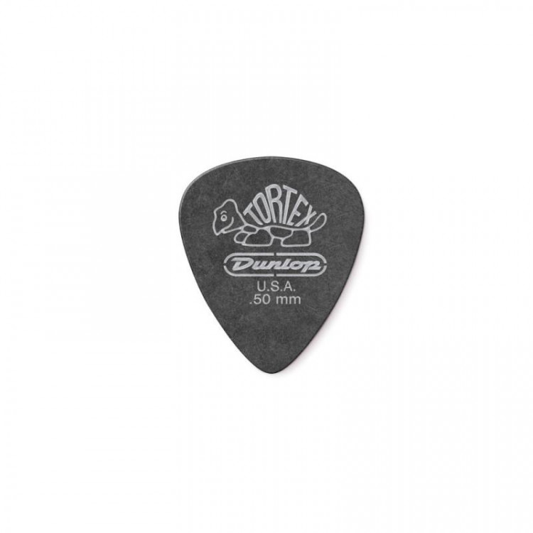DUNLOP 488P.50 Tortex® Pitch Black Standard упаковка черных медиаторов 0.5мм, (12шт.)