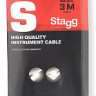 STAGG SGC1,5DL гитарный кабель Jack-Jack , 1,5 м