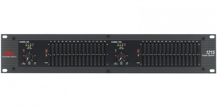 dbx 1215 2-канальный , 15-полосный графический эквалайзер, 2/3 октавный