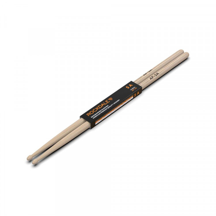 Барабанные палочки ROCKDALE American Premium Quality Hickory AP-5A, деревянный наконечник