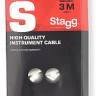 STAGG SGC3DL- гитарный кабель Jack-Jack, серия Deluxe, металлические разборные разъемы, 3 м
