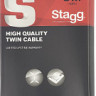 STAGG STC3PCM - сдвоенный аудио кабель 2xJack 1/4" - 2xRCA 3 м