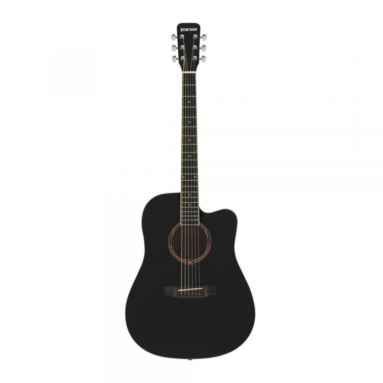 Акустическая гитара STARSUN DG120c-p Black цвет черный