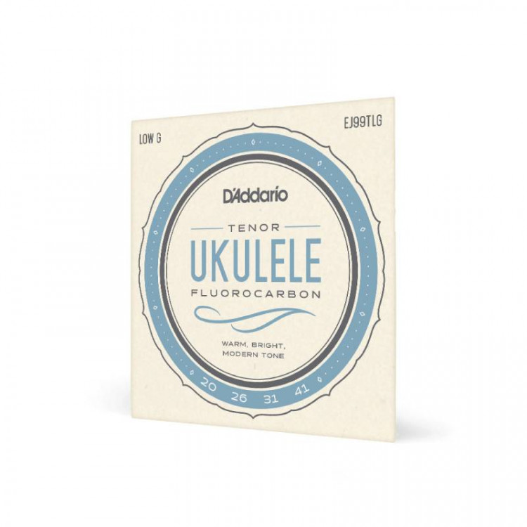 Струны для укулеле-тенор (Low G-C-E-A) D'ADDARIO EJ99TLG прозрачный флюорокарбон