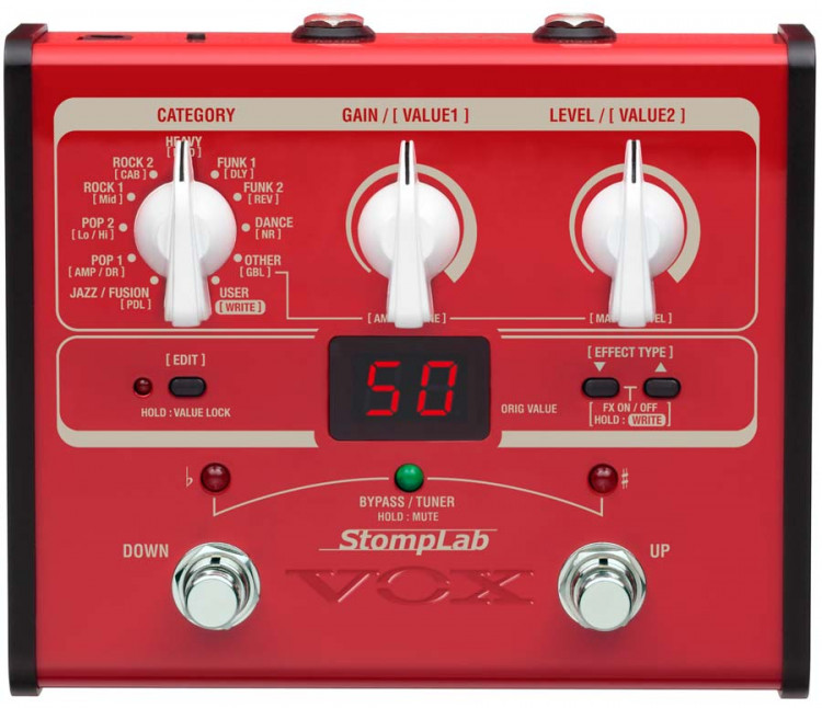 VOX STOMPLAB 1B процессор эффектов для бас гитар