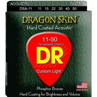 DR DSA-11 Dragon Skin струны для акустической гитары легкого натяжения (11-50)