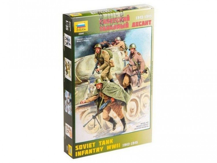 Сборная модель ZVEZDA Советский танковый десант (1943-1945 г.), 1/35