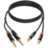 KLOTZ KT-CJ300 компонентный кабель MiniLink позолоченные 2 mono JACK - 2 RCA 3 м KLOTZ KT-CJ300 компонентный кабель MiniLink позолоченные 2 mono JACK - 2 RCA 3 м