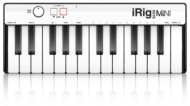 IK MULTIMEDIA iRig Keys Mini MIDI-клавиатура для iOS, Android, Mac и PC, 25 клавиш