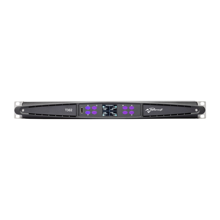 POWERSOFT T302 двухканальный усилитель мощности, 1200 Вт /8 Ом, 1500 Вт /4Ом, 1500 Вт /2Ом